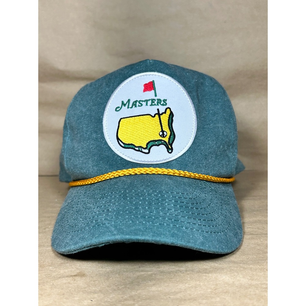 Cobra Masters Golf Hat Mens OSFA Teal Green Solid Rope Snapback Cap